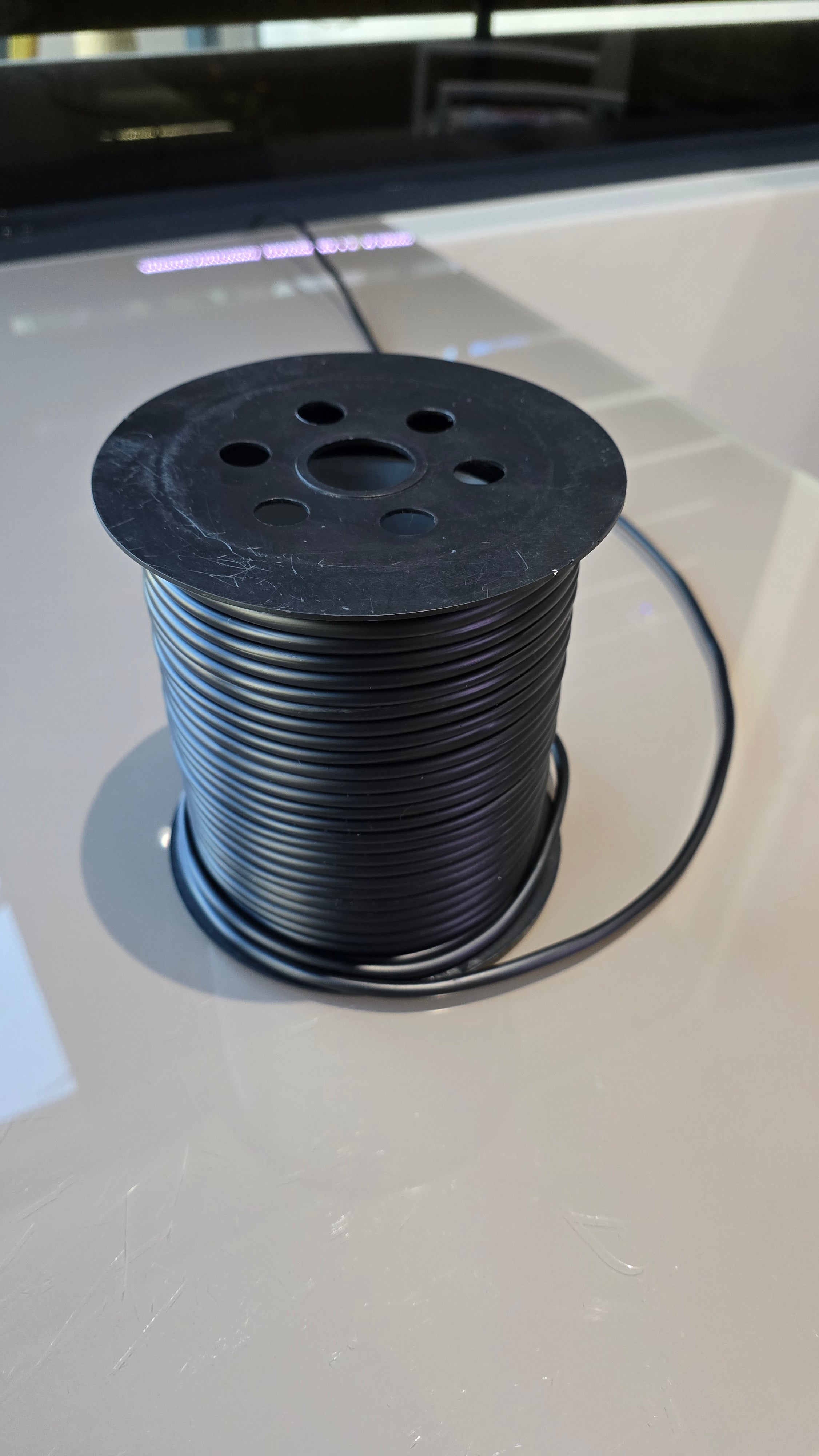 A black roll of tube 
