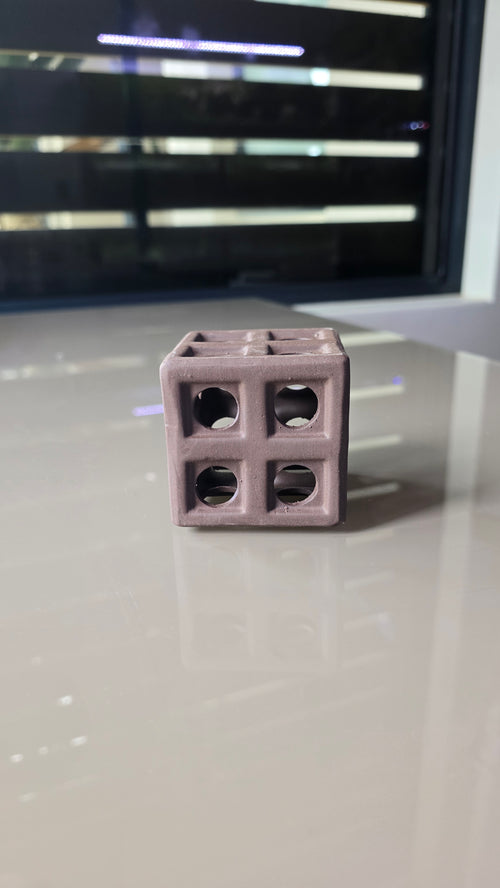 Ceramic Cube -Dark Brown