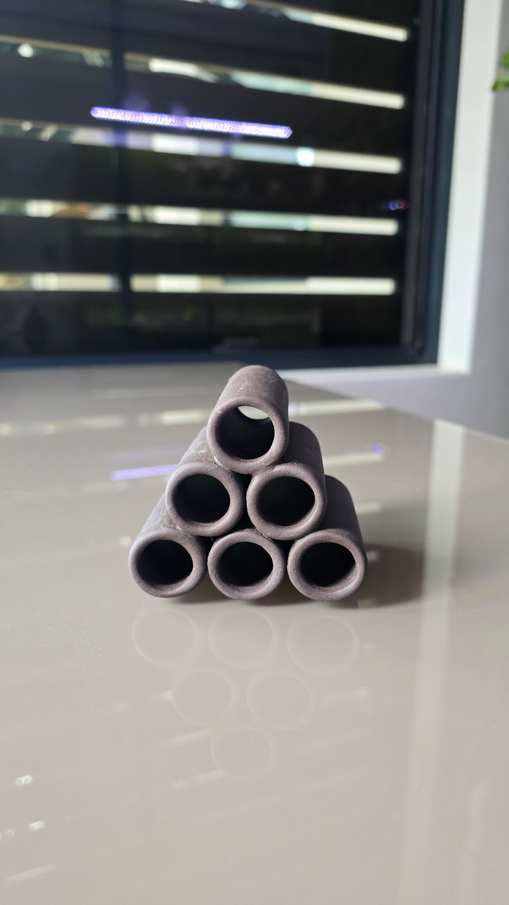 Ceramic Pyramid -Dark Brown