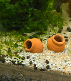 Mini Ceramic Shrimp Pots x2